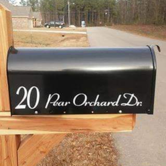 Decals for Customized Address on Both Sides Of Standard Size Mailbox - Picture 2 of 5